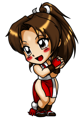 chibi Mai Shiranui by ShadowPencil